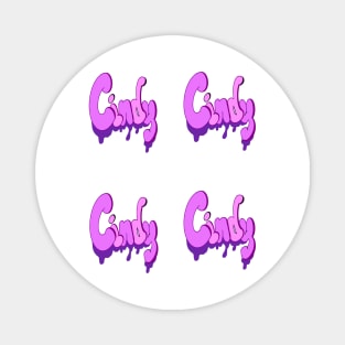 Top 10 best personalised gifts Cindy purple drips personalised personalized custom name Pack of 4 Cindy Magnet